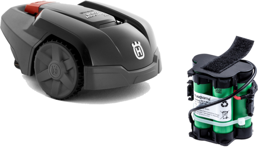 Skift batteri på Automower 105, 305 og 308