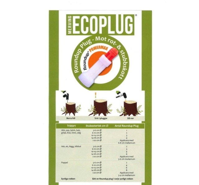 Roundupplug ECOPlug, mod rod- og stubbskud i gruppen Husqvarna Skov og have produkter / Husqvarna Fedt og smøremidler hos GPLSHOP (010)