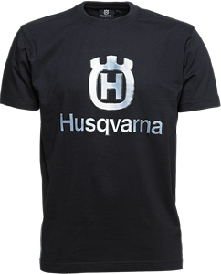 Husqvarna T-Shirt, navy - big logo i gruppen Husqvarna Skov og have produkter / Husqvarna Tøj/Udstyr / Arbejdstøj / Tilbehør hos GPLSHOP (1016371)
