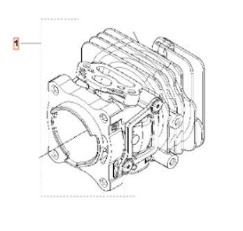 Cylinder Husqvarna T525 i gruppen Reservdele / Reservedele Motorsave / Reservdele Husqvarna T525 hos GPLSHOP (5010158-01)