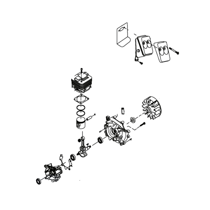 Servicekit Motor Kort Blok 5014243-15 i gruppen Reservedele / Reservedele McCulloch Buskryddere / Reservedele McCulloch B33P hos GPLSHOP (5014243-15)