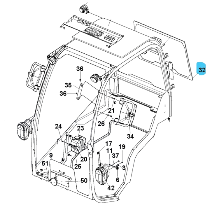 Bagvindue 5019557-01 i gruppen  hos GPLSHOP (5019557-01)