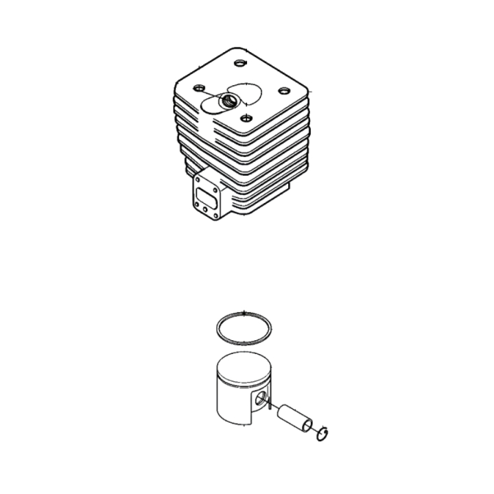 Cylinder Jonsered RS51, RS52 i gruppen Reservedele / Reservedele Jonsered Buskryddere / Reservedele Jonsered RS52 hos GPLSHOP (5021278-01)