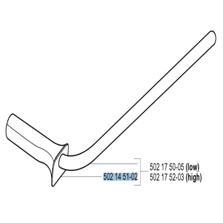 Håndtag Venstre 502145102 5021451-02 i gruppen Reservedele / Reservedele Buskryddere / Reservedele Husqvarna 252RX hos GPLSHOP (5021451-02)
