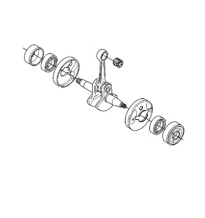 Krumtapaksel 502212804 5022128-04 i gruppen Reservedele / Reservedele Buskryddere / Reservedele Husqvarna 235R hos GPLSHOP (5022128-04)