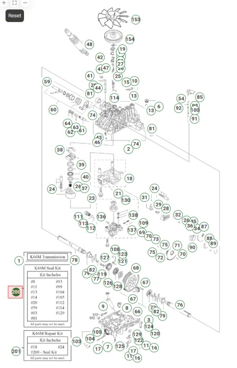K66Bdikm Tætningssæt 5024513-01 i gruppen Reservedele / Reservedele Rider hos GPLSHOP (5024513-01)