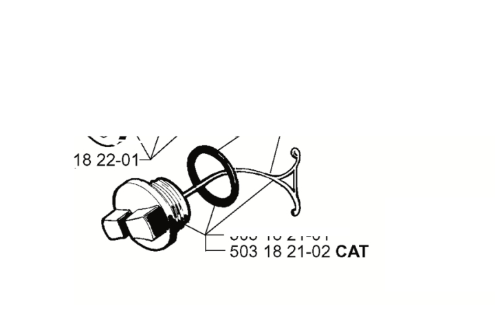 Tankdæksel Jonsered 2054, 2055 CAT i gruppen hos GPLSHOP (5031821-02)