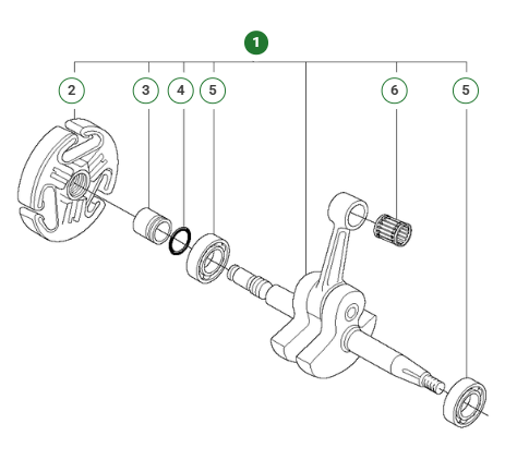CRANKSHAFT ASSY KIT i gruppen  hos GPLSHOP (5037487-06)