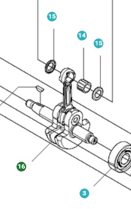 Krumtapaksel i gruppen Reservedele / Reservedele Løvblæsere / Reservedele Husqvarna 530BT hos GPLSHOP (5041193-01)