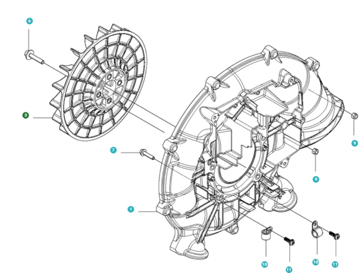 Ventilatorhjul i gruppen Reservedele / Reservedele Løvblæsere / Reservedele Husqvarna 530BT hos GPLSHOP (5041219-02)