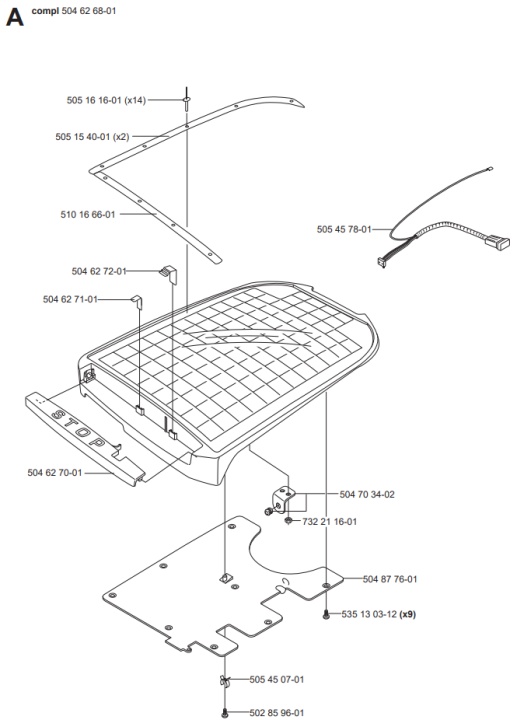 Solar panel i gruppen Reservedele Robotplæneklipper / Reservedele Husqvarna Automower® Solar Hybrid / Automower Solar Hybrid - 2014 hos GPLSHOP (5046268-01)