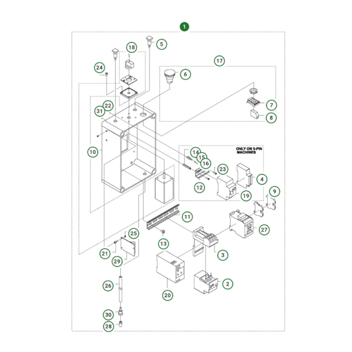 El-Basse Pp 325 E 400V 5Pin i gruppen  hos GPLSHOP (5054006-01)