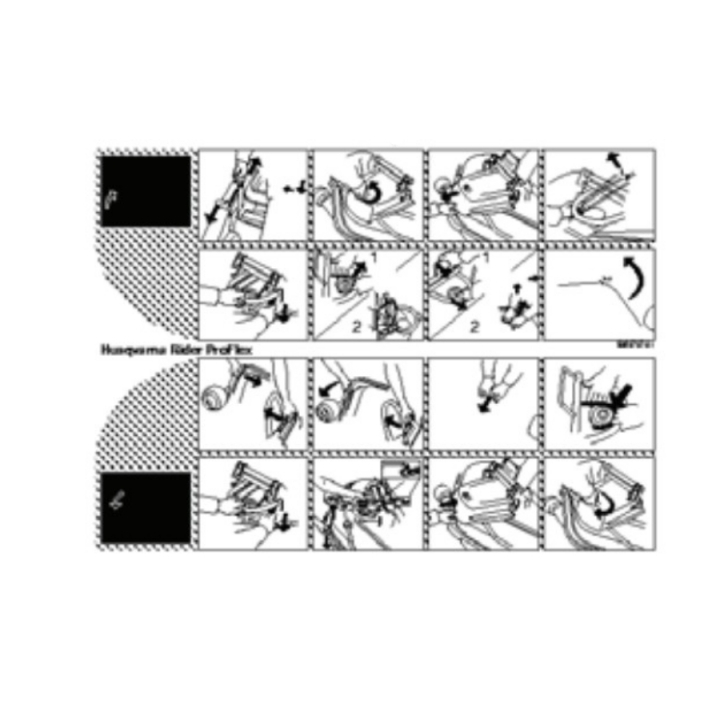 Decal instruktion i gruppen Reservedele / Reservedele Rider / Reservedele Husqvarna Rider Proflex 21 AWD hos GPLSHOP (5069797-01)