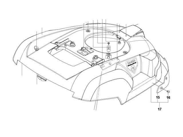 Body Solar Hybrid Sort Komplet 5100967-05 i gruppen Reservdele Robotplæneklipper / Reservedele Husqvarna Automower® Solar Hybrid / Automower Solar Hybrid - 2014 hos GPLSHOP (5100967-05)