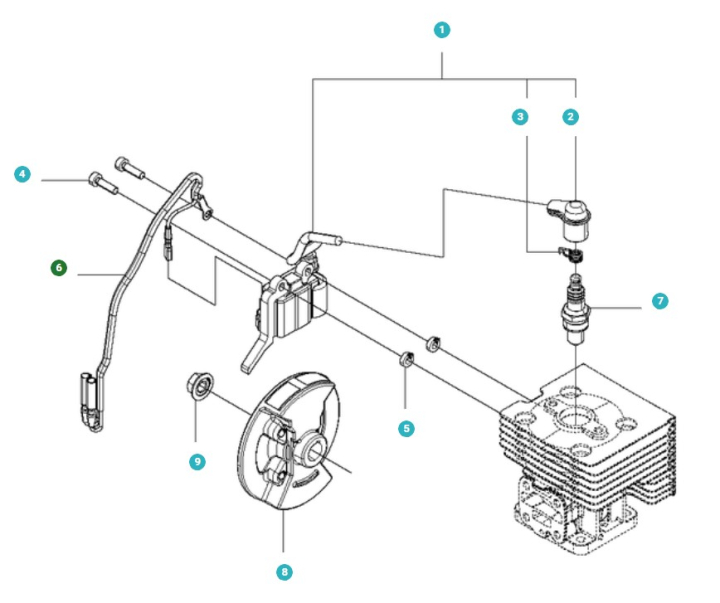 Ledningsnet i gruppen Reservedele / Reservedele Løvblæsere / Reservedele Husqvarna 530BT hos GPLSHOP (5113941-01)