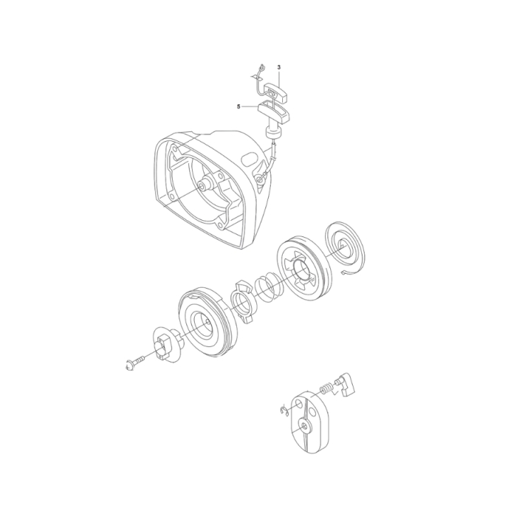 Recoil Starter Ass Y 5231042-01 i gruppen Reservedele / Reservedele Jonsered Buskryddere / Reservedele Jonsered GC2053 hos GPLSHOP (5231042-01)