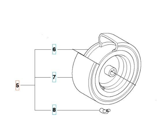 Hjul R111B, R111B5, R112C, R112C5, C112iC i gruppen Reservedele / Reservedele Rider / Reservedele Husqvarna Rider 112C5 hos GPLSHOP (5255849-01)
