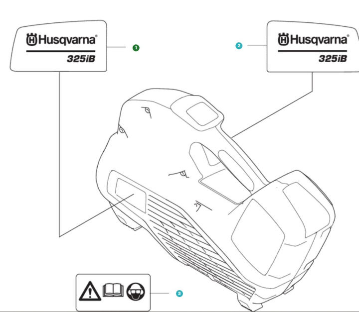 Dekal Produkt Decal Venstre 325Ib i gruppen Reservedele / Reservedele Løvblæsere / Reservedele Husqvarna 325iB hos GPLSHOP (5296338-01)