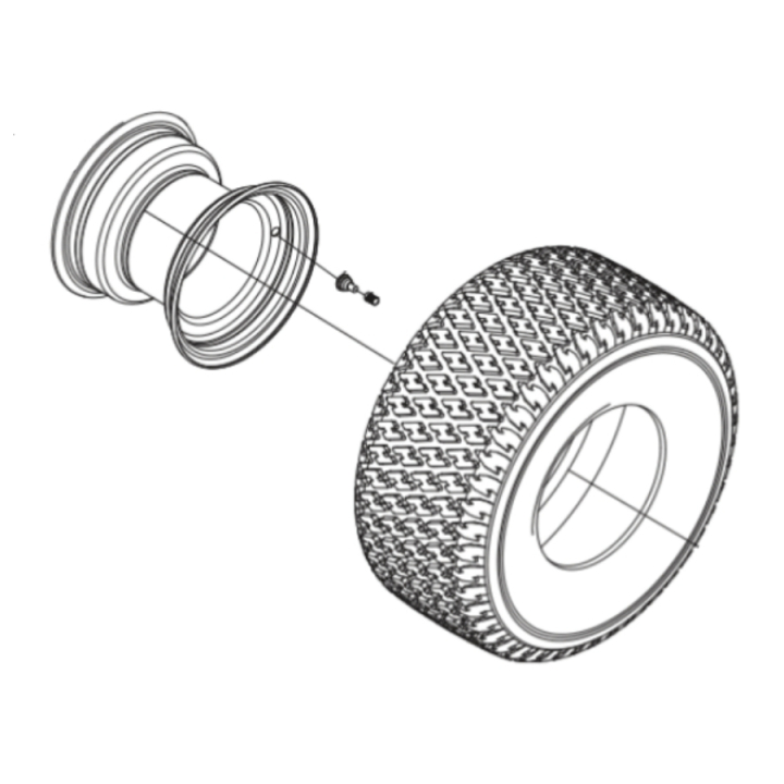 Baghjulskit TS 112, TS 114, TC 215T, TC 220T, TS 112, TS 114, TS 215T, TS 217T i gruppen  hos GPLSHOP (5311479-42)