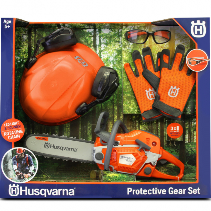 Legetøjskædesav 550Xp Med Beskyttelsesudstyr 5314239-01 i gruppen Husqvarna Skov og have produkter / Husqvarna Legetøj hos GPLSHOP (5314239-01)