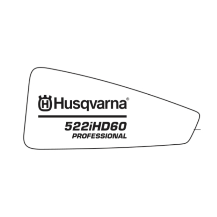 Dekal produkt venstre 522Ihd60 Wi i gruppen Reservedele / Reservedele Hækkeklippere / Reservedele Husqvarna 522iHD60 hos GPLSHOP (5362913-01)