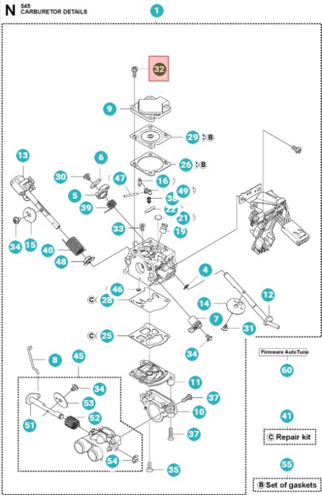 Skrue 5370031-01 i gruppen Reservedele / Reservedele Buskryddere / Reservedele Husqvarna 555RXT hos GPLSHOP (5370031-01)