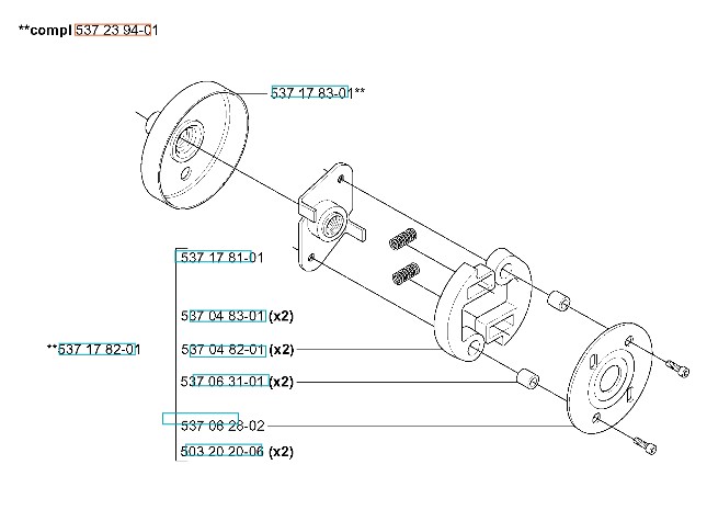 Kobling kit 240F, 240R, GR41, GR50, RS44 i gruppen  hos GPLSHOP (5372394-01)
