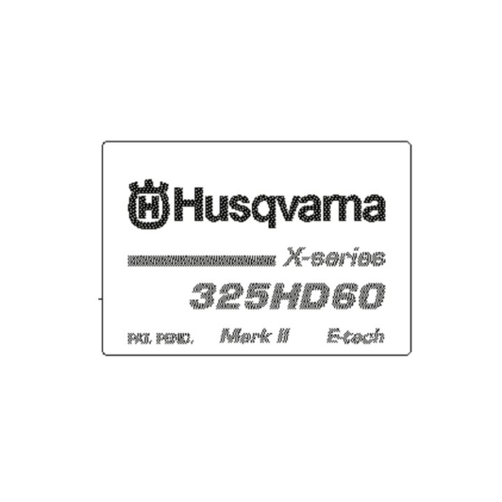 Decal i gruppen Reservedele / Reservedele Hækkeklippere / Reservedele Husqvarna 323HD60 hos GPLSHOP (5373534-20)