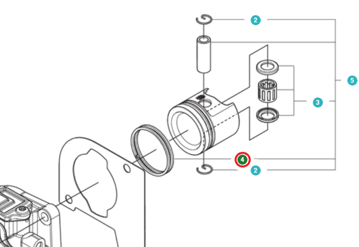 Stempelring 5375365-01 i gruppen Reservedele / Reservedele Hækkeklippere / Reservedele Husqvarna 522HDR75X hos GPLSHOP (5375365-01)