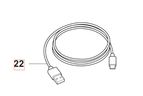 Ledningsnet Usb-C Servicekabel i gruppen Reservedele Robotplæneklipper hos GPLSHOP (5376454-01)