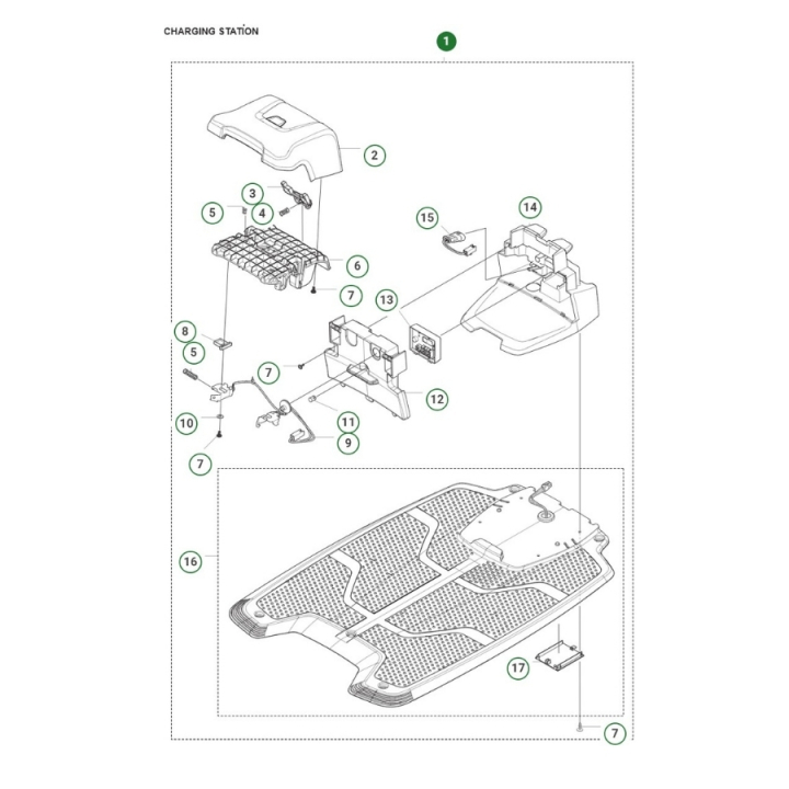 Ladestation Automower R6V, 308V, 312V i gruppen Reservedele Robotplæneklipper / Reservedele Husqvarna Automower® 312V hos GPLSHOP (5401597-01)