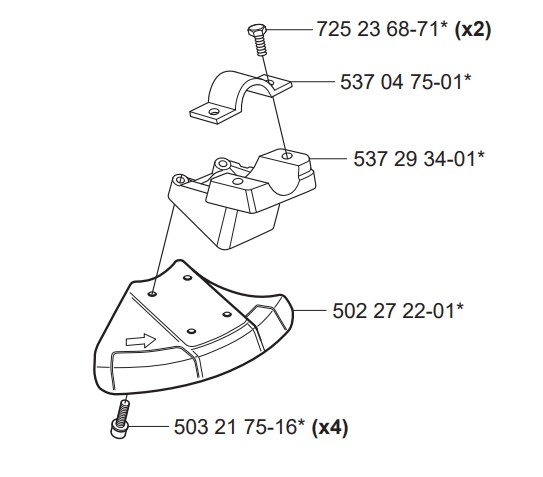 SAW BLADE GUARD KIT 544044210 5440442-10 i gruppen Reservedele / Reservedele Buskryddere / Reservedele Husqvarna 525RX/T hos GPLSHOP (5440442-10)