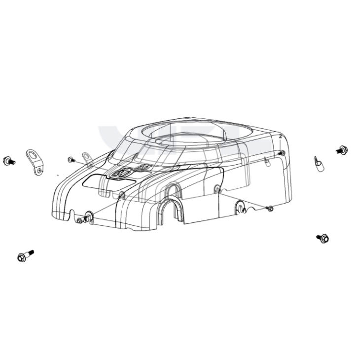 Ventilatordæksel i gruppen Reservedele / Reservedele Rider / Reservedele Husqvarna Rider 214C hos GPLSHOP (5460295-01)