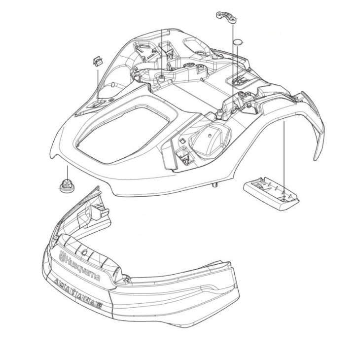 BODY KIT 300 NERA i gruppen Reservedele Robotplæneklipper / Reservedele Husqvarna Automower® 310E Nera / Automower 310E Nera - 2026 hos GPLSHOP (5465218-01)