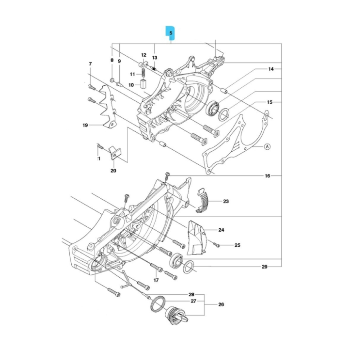 Krumphuse Kpl 5753802-20 i gruppen Reservedele / Reservedele Motorsave / ➤500-serien / Reservedele Husqvarna 556 hos GPLSHOP (5753802-20)