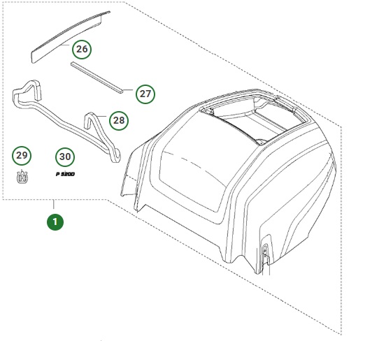 Motordæksel 5757500-01 i gruppen  hos GPLSHOP (5757500-01)