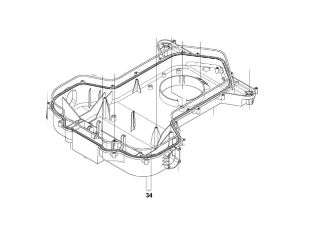 Chassis Nederste Sæt 5759439-02 i gruppen Reservdele Robotplæneklipper / Reservedele Husqvarna Automower® 265 ACX / Automower 265 ACX - 2015 hos GPLSHOP (5759439-02)