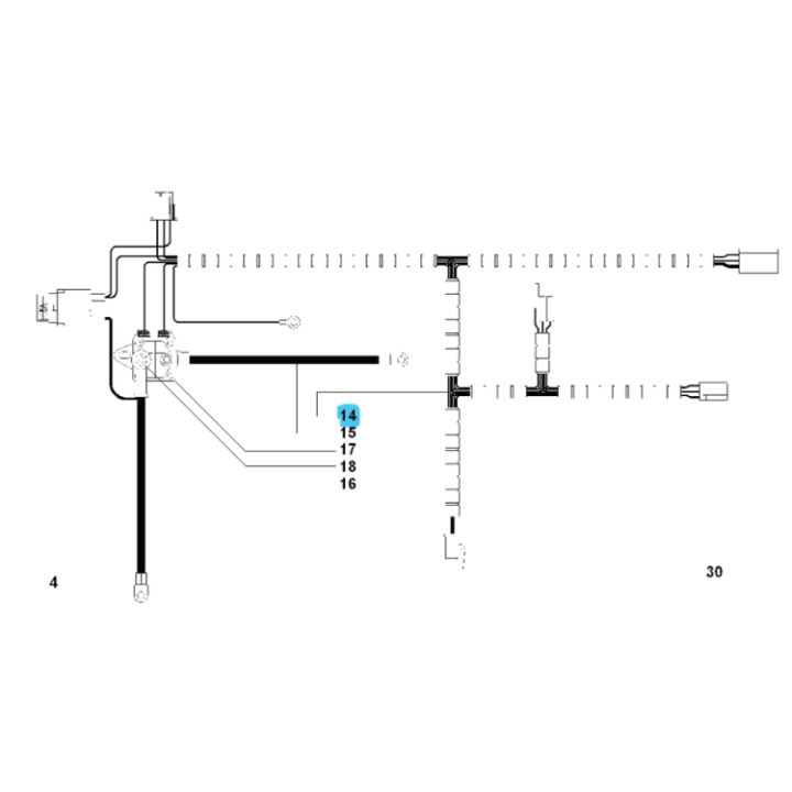 Kabelføring i gruppen Reservedele / Reservedele Rider / Reservedele Husqvarna Rider 13 AWD hos GPLSHOP (5761853-01)