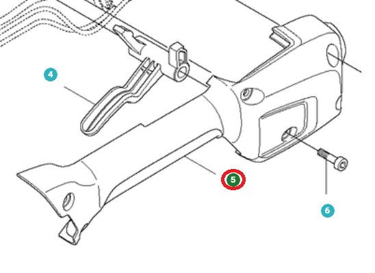 Håndtag i gruppen Reservedele / Reservedele Hækkeklippere / Reservedele Husqvarna 520iHT4 hos GPLSHOP (5770132-02)