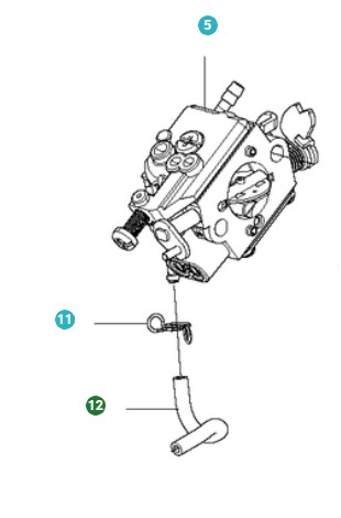 Brændstofslange i gruppen Reservedele / Reservedele Løvblæsere / Reservedele Husqvarna 525BX hos GPLSHOP (5775333-04)