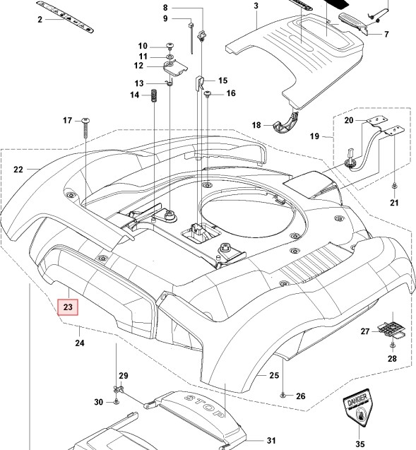 Krop 160 Kr 5807796-01 i gruppen Reservedele Robotplæneklipper / Reservdele Gardena R160 / Gardena R160 - 2015 hos GPLSHOP (5807796-01)