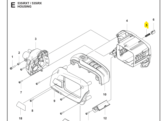 Fjer 5854800-01 i gruppen Reservedele / Reservedele Løvblæsere / Reservedele Husqvarna 525iB Mark II hos GPLSHOP (5854800-01)