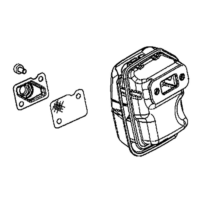 Komplet lyddæmper i gruppen Reservedele / Reservedele Løvblæsere / Reservedele Husqvarna 525BX hos GPLSHOP (5856274-03)