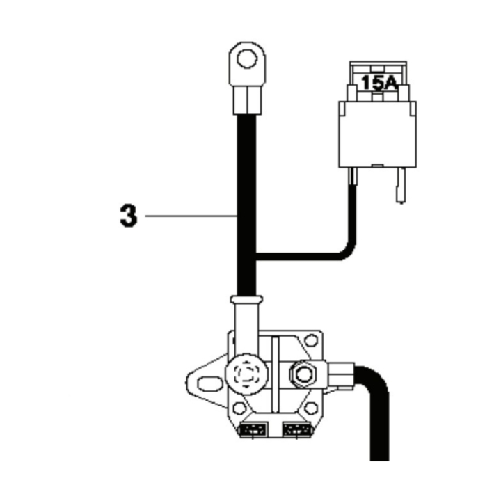 Batteriets positive kabel i gruppen Reservedele / Reservedele Jonsered Frontridere / Reservedele Jonsered FR 2312 MA hos GPLSHOP (5862488-01)