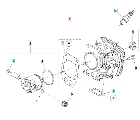 Cylinder Husqvarna T540XP i gruppen  hos GPLSHOP (5863415-02)