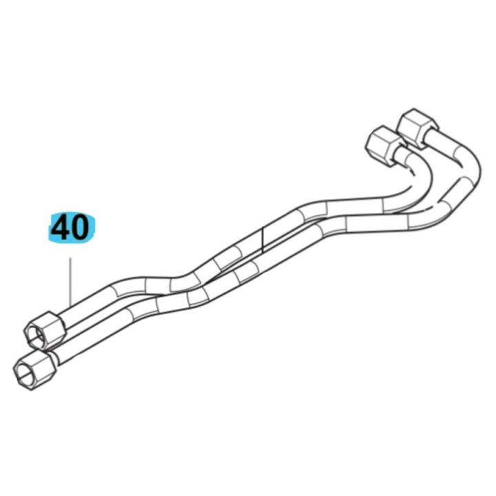 Hydraulikrør til Vfmu i gruppen Reservedele / Reservedele Rider / Reservedele Husqvarna Rider 420 TSX AWD hos GPLSHOP (5895619-01)