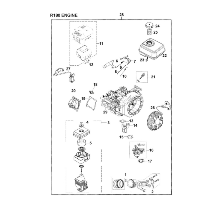 Motor i gruppen Reservedele / Reservedele til Husqvarna Jordfræsere / Reservedele Husqvarna TF225 hos GPLSHOP (5903942-01)