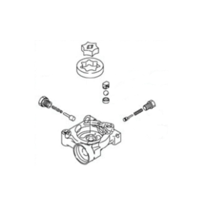 Pumpehus, sæt i gruppen Reservedele / Reservedele Rider / Reservedele Husqvarna Rider 420 TSX AWD hos GPLSHOP (5906216-01)