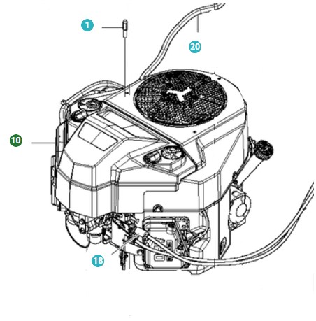 Motor KAWASAKI FS651V i gruppen Reservedele / Reservedele Rider / Reservedele Husqvarna Rider 420 TSX AWD hos GPLSHOP (5906368-01)