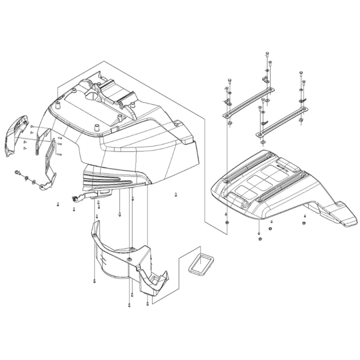 Hood Assy R419Tsx Awd i gruppen Reservedele / Reservedele Rider / Reservedele Husqvarna Rider 419 TSX AWD hos GPLSHOP (5909009-02)